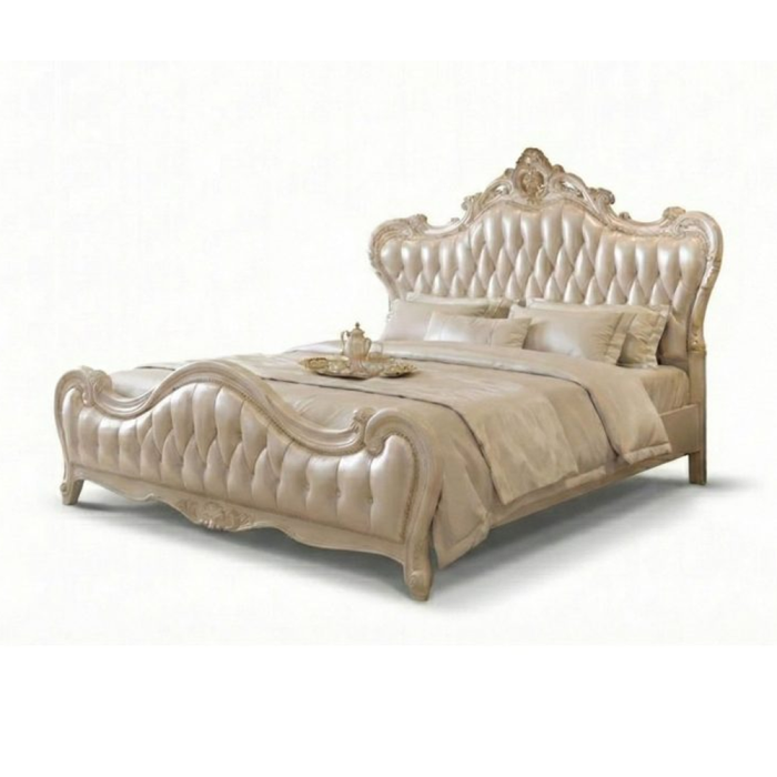 Giường tân cổ điển bọc nệm tufted sang trọng