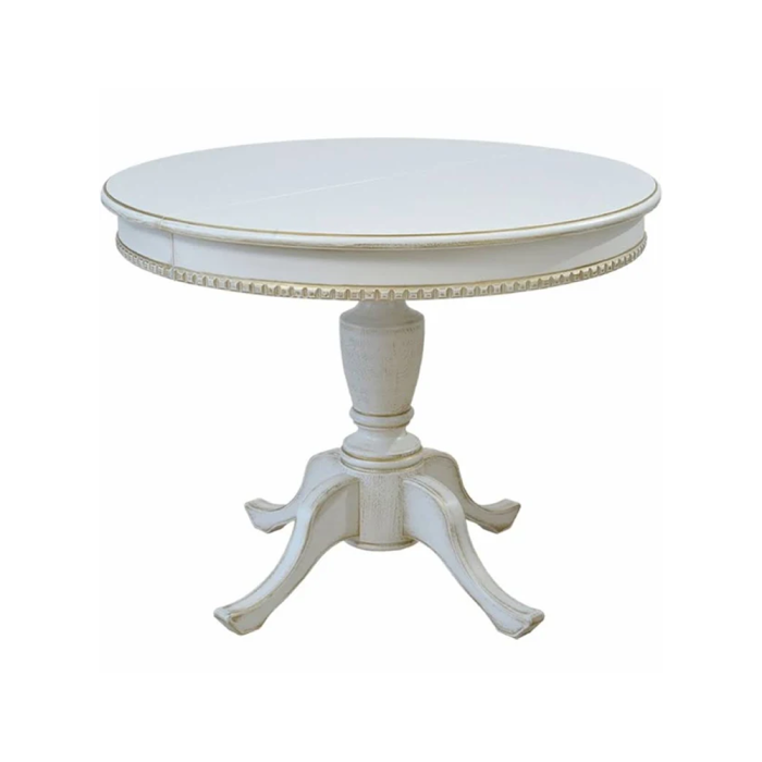 Bàn ăn tân cổ điển với chân chạm khắc tinh xảo